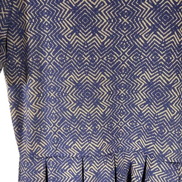 LuLaRoe Women's Dress Size Large Aamelia Floral Multicolor Blue And Grey Flare - Picture 9 of 10